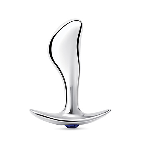 Blue Line 2.5" Stainless Steel Bling Prostate Massager Plug